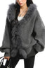 Plush Trim Hooded Button Sweaters