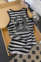 Striped Graphic Tank Top