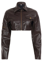 Cropped Biker Zip Jackets