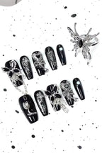 Y2K Dark Rhinestone Butterfly Press On Nails