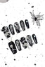 Y2K Dark Rhinestone Butterfly Press On Nails