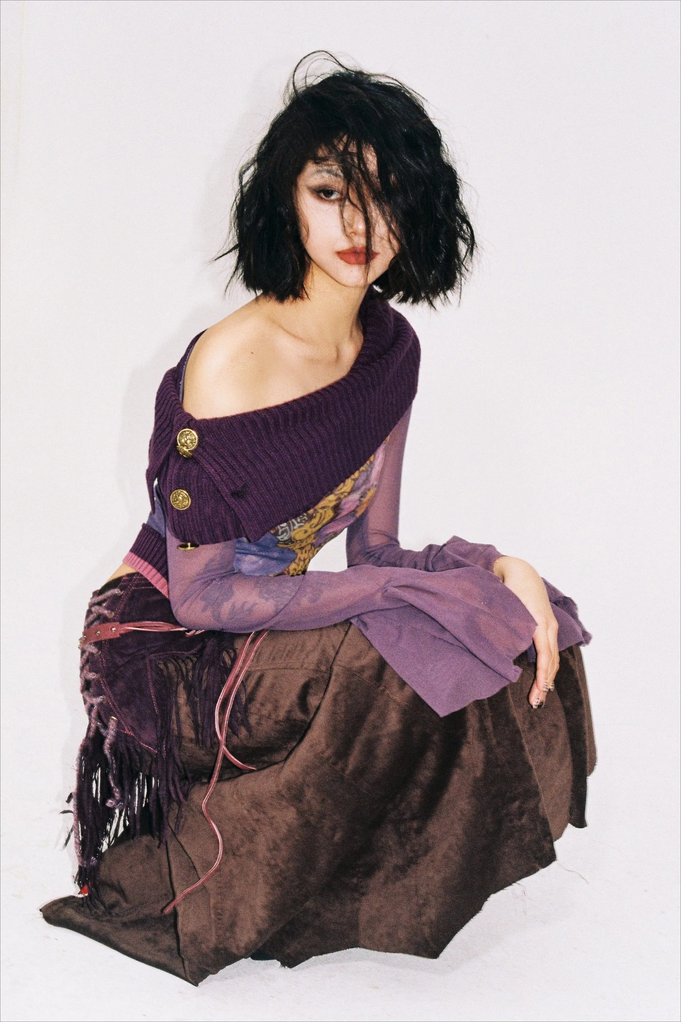 Y2K Off Shoulder Mesh Tank Top Secondary image
