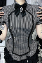 Dark Academia Slim Fit Blouse