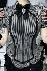 Dark Academia Slim Fit Blouse