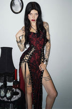 Burgundy Gothic Versatile Comfy Maxi Dress