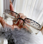 Retro Y2K Gradient Diamond Glasses