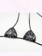 Leather Spider Print Cami Swimwear