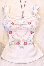 Y2K Vintage Slim Lace Floral Cami