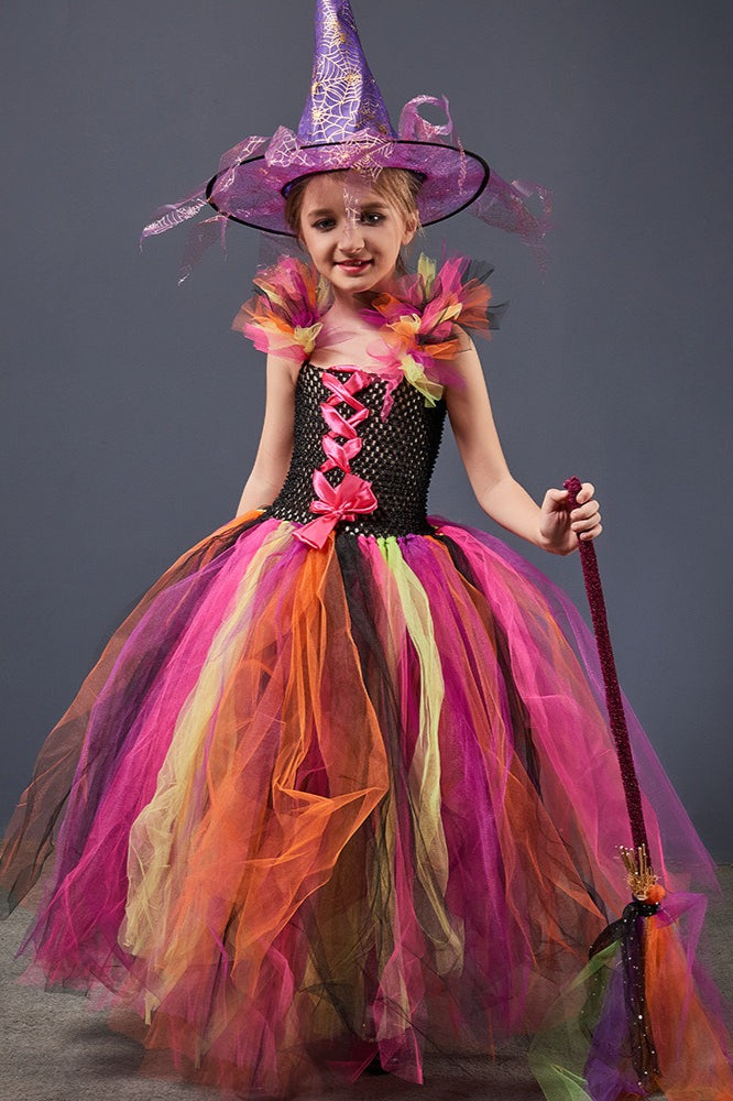 Witch Tutu Dress Kid Halloween Costume Main image