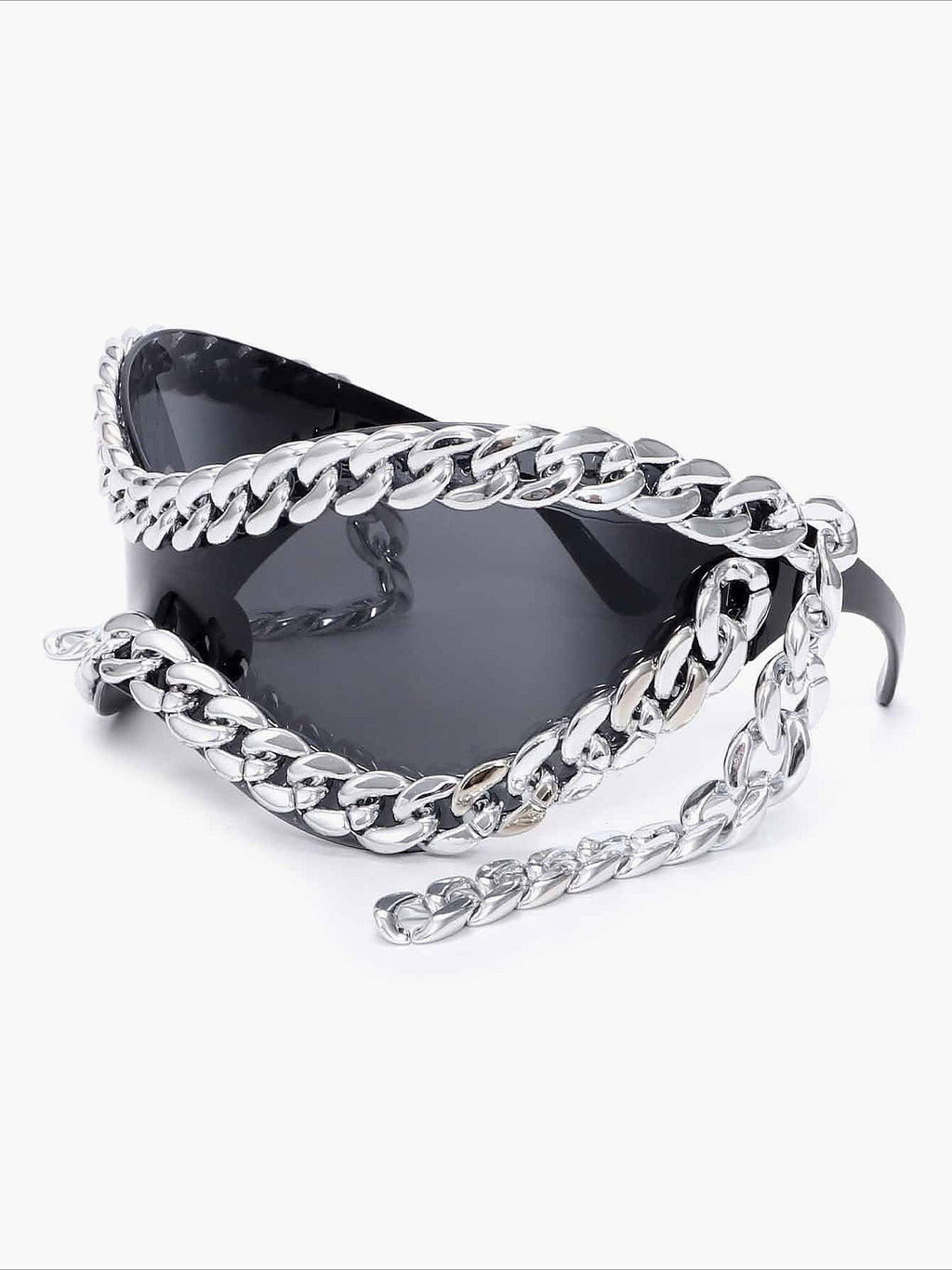 Y2K Metal Chain Futuristic Glasses
