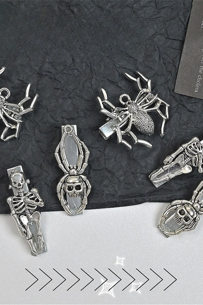 Vintage Skull Spider Alloy Hair Accs