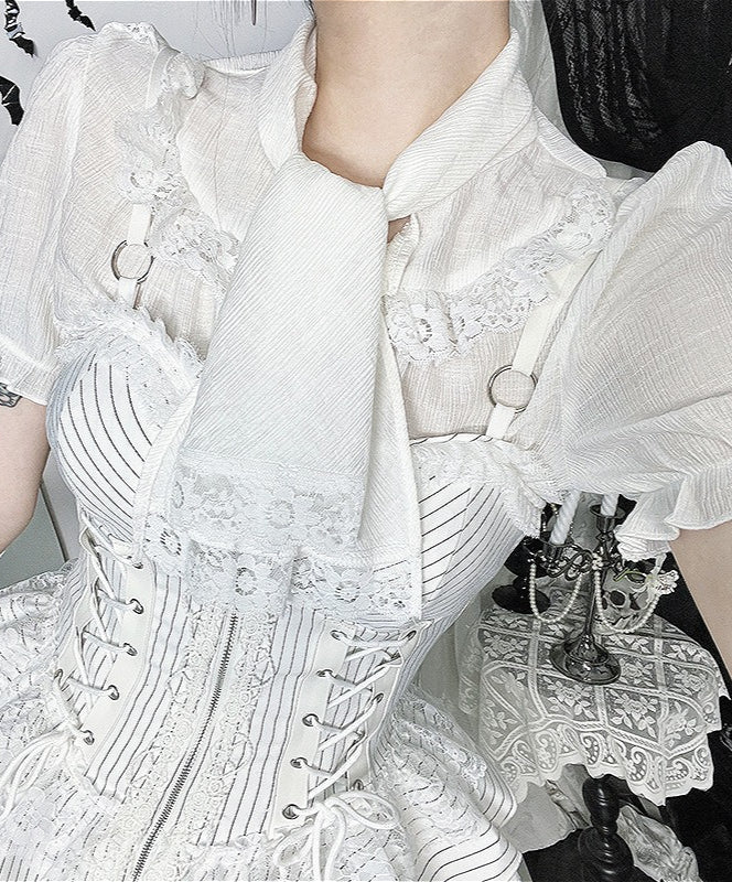 Striped Lace Splicing Cami Main image