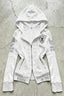 Gothic Studded Slim Zip Up Hoodie