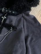 Korean Style Hooded Long Coat