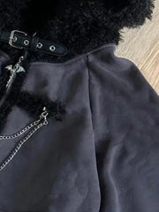 Korean Style Hooded Long Coat