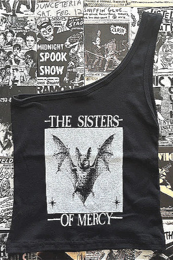 Gothic Bat Print One Shoulder Cami Secondary image