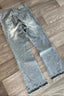 Distressed Washed Wide Leg Jeans