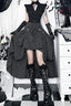 Gothic Convertible Stripe Party Maxi Skirt