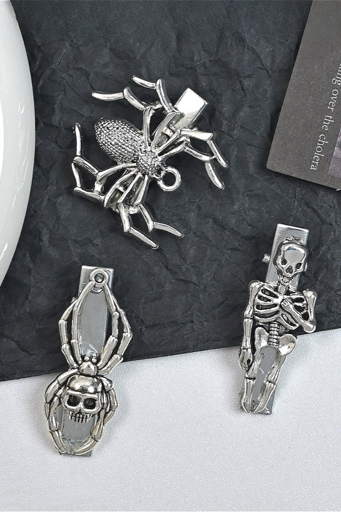Vintage Skull Spider Alloy Hair Accs