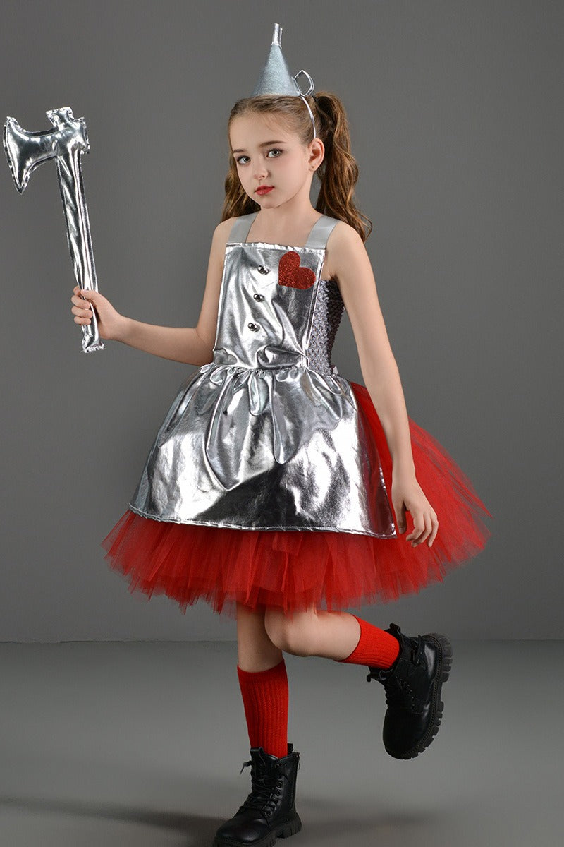 Tin Girl Dress Kid Halloween Costume Secondary image