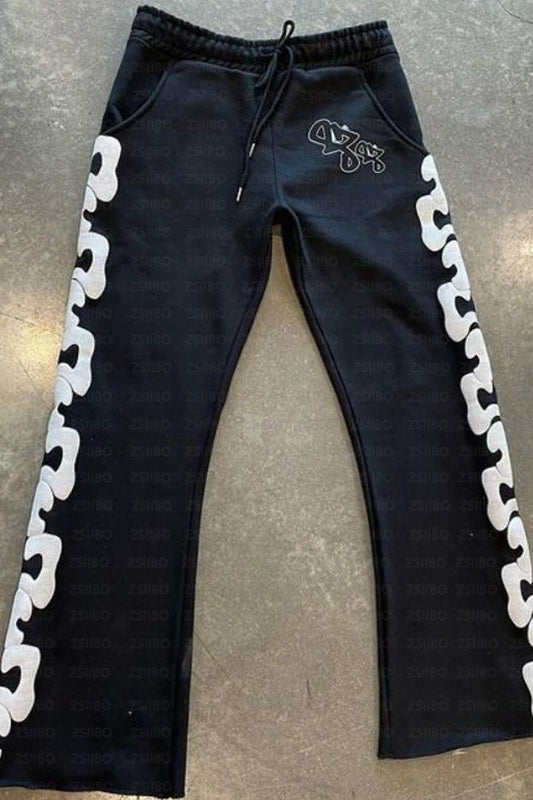 Contrast Print Drawstring Sweatpants Main image
