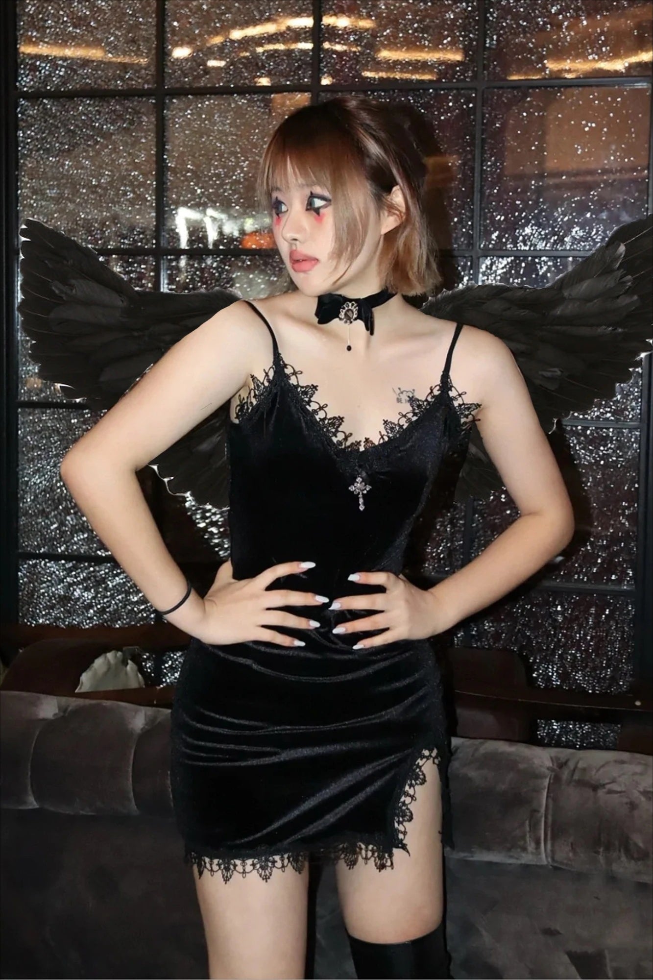 Vintage Halloween Black Swan Dress Secondary image