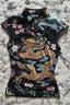 Oriental Mandarin Frog Button Printed T-shirt