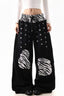 Leopard Double Waist Wide Leg Pants