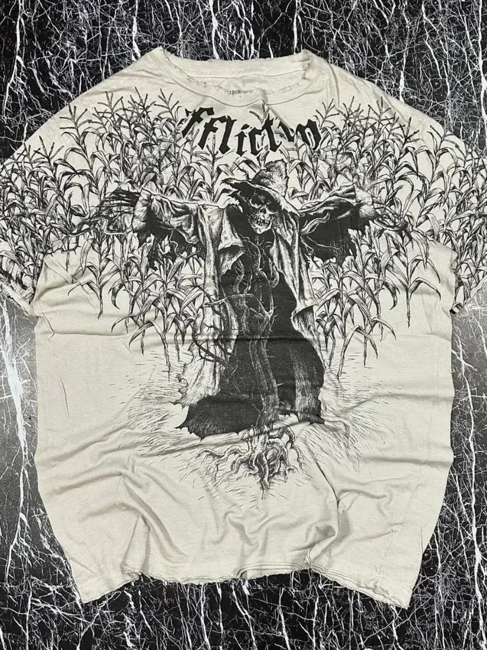 2000s Skull Print Oversized Gothic T-shirt Secondary image