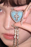 Vintage Cross Turquoise Stone Necklace