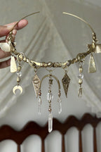 Vintage Moon Star Tassel Choker Necklace