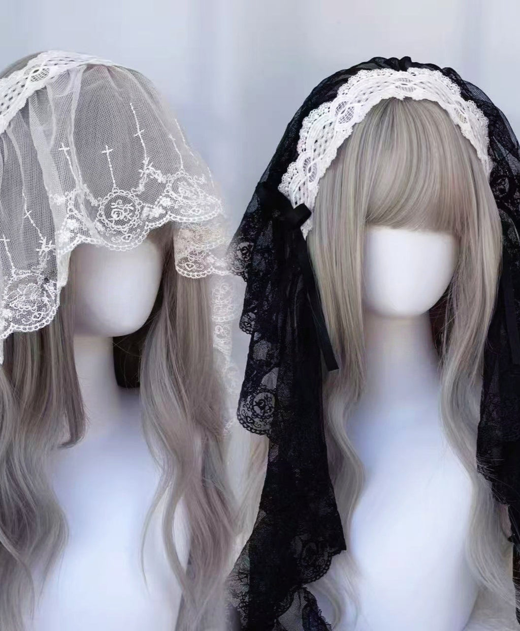Gothic Dark Lace Angel Hair Accs