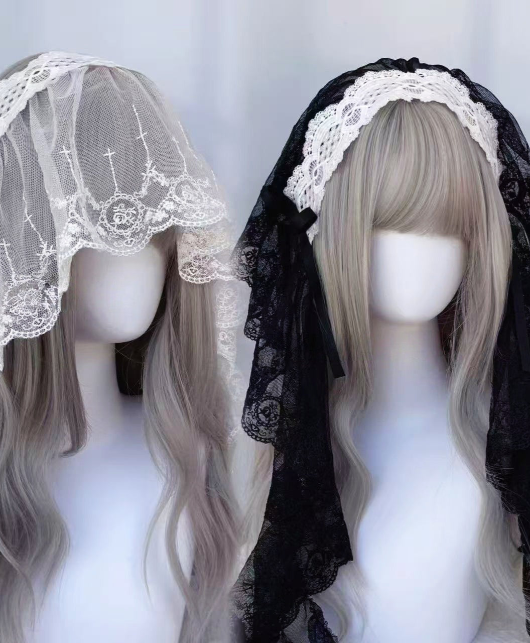 Gothic Dark Lace Angel Hair Accs