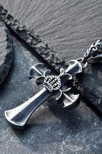 Vintage Crown Cross Necklace