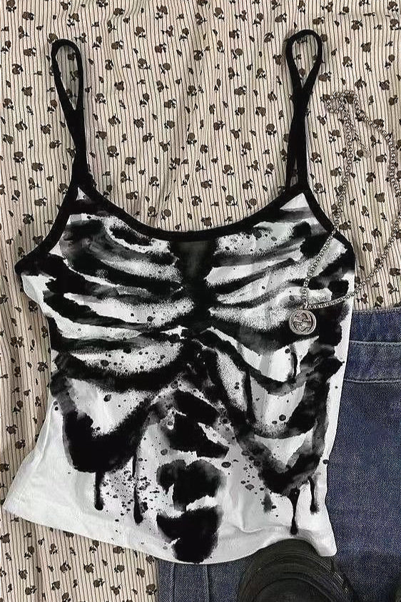 Subculture Street Skull Skeleton Print Cami Secondary image