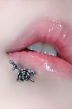 Vintage Rose Sword Lip Stud