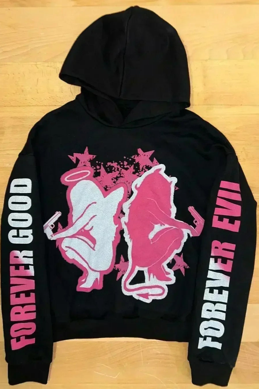 Drolandmiller Y2K Gothic Oversized Grunge Hoodie Main image
