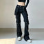 Black Tactical Belt Trousers Pants