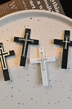 Black Tone Gothic Cross Barrette Hair Accs