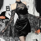 See-through Lace Slim Mini Dress