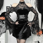 See-through Lace Slim Mini Dress