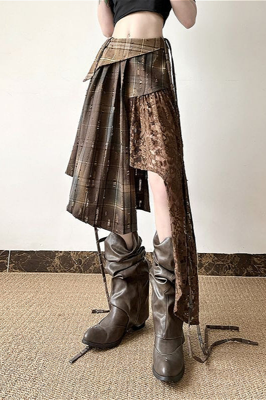 Wasteland Subculture Irregular Lace Skirt Secondary image