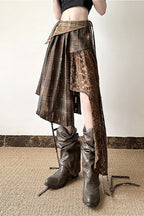 Wasteland Subculture Irregular Lace Skirt