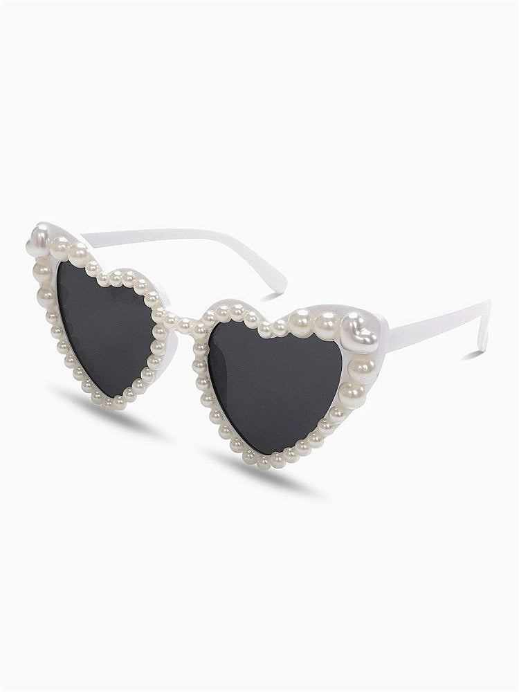 Pearl Heart Decor Y2K Glasses Main image