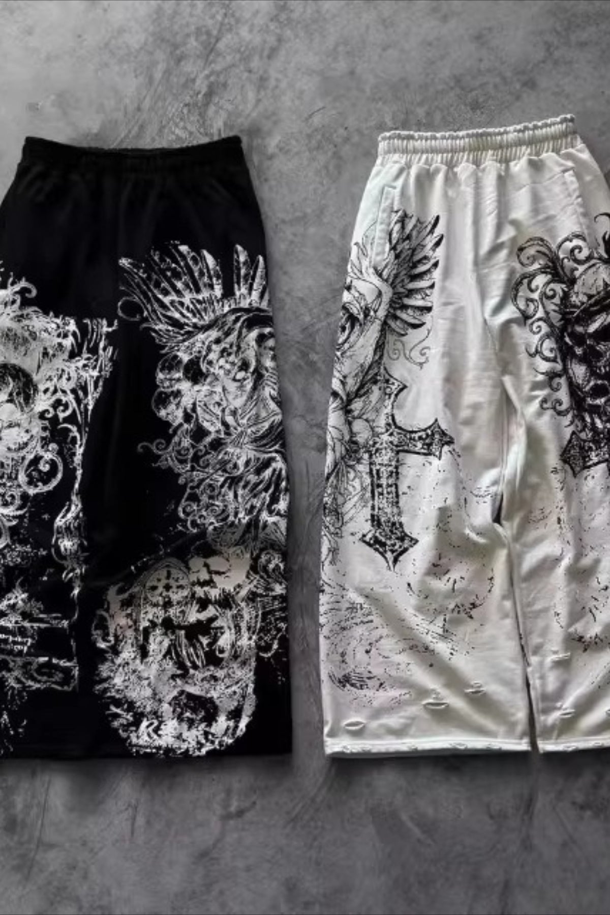 Ornate Snake Print Wide Leg Pants
