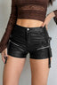 Buckle Strap Zip Detail Shorts