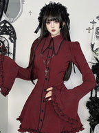 Gothic Dark Plaid Shirt Mini Dress