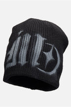 Printed Letter Y2K Knit Hat