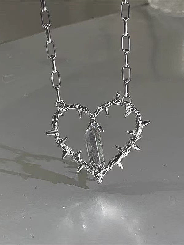 Thorn Heart Dark Pendant Necklace