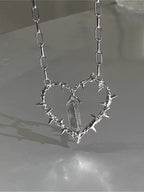 Thorn Heart Dark Pendant Necklace